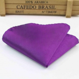 Boys Purple Satin Pocket Square Handkerchief